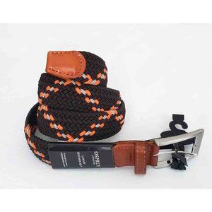 Osprey London Braided Belt Brown Orange Gray Stretch Men's Size 34